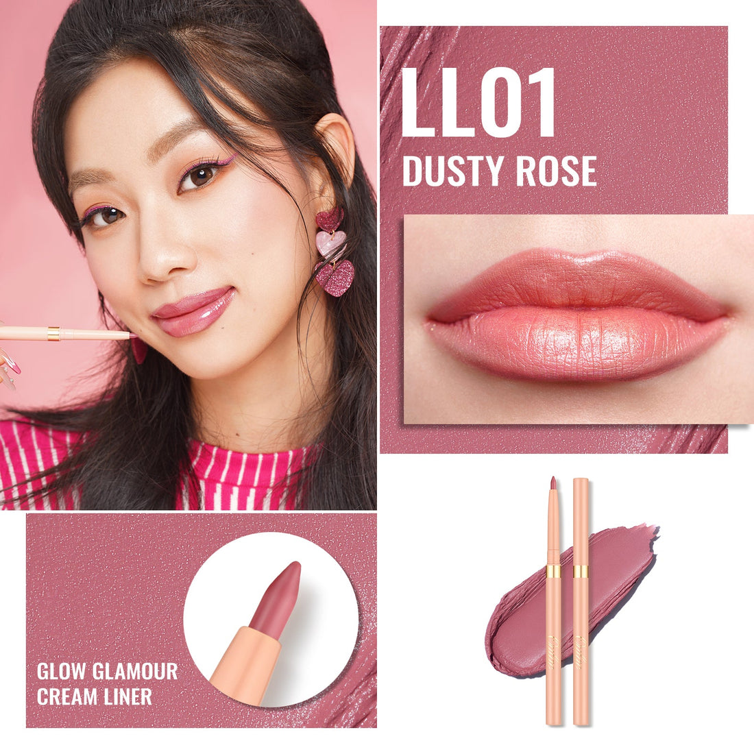 Glow Glamour Lip Liner | LL01 Dusty Rose