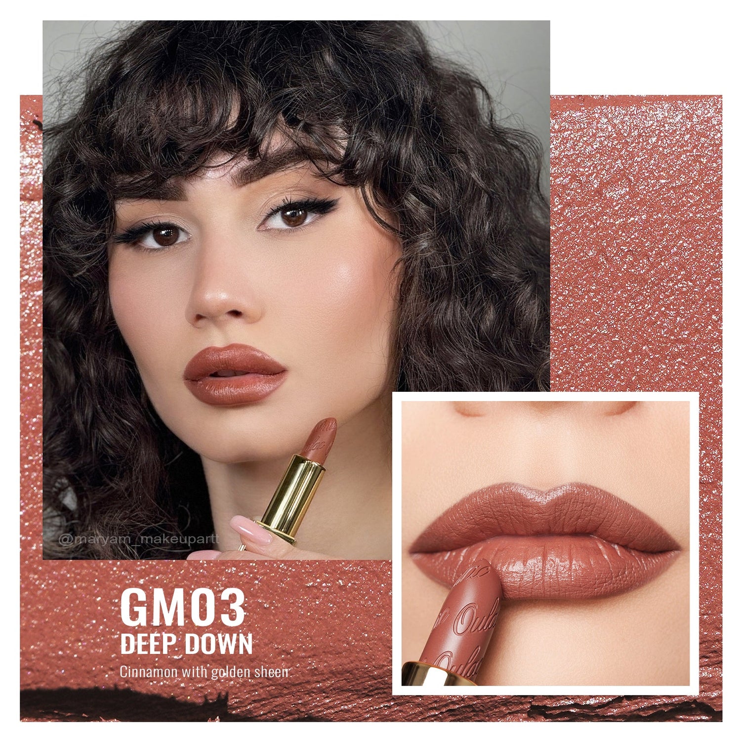 Metallic Shine Lipstick | GM03 Deep down